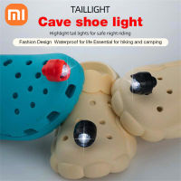 XIAOMI 2ชิ้นไฟขนาดเล็ก LED ไฟหน้าสำหรับ Crocs รองเท้า IPX5รองเท้ากันน้ำแสง72ชั่วโมงเรืองแสง3โหมดสำหรับสุนัขเดินค่าย