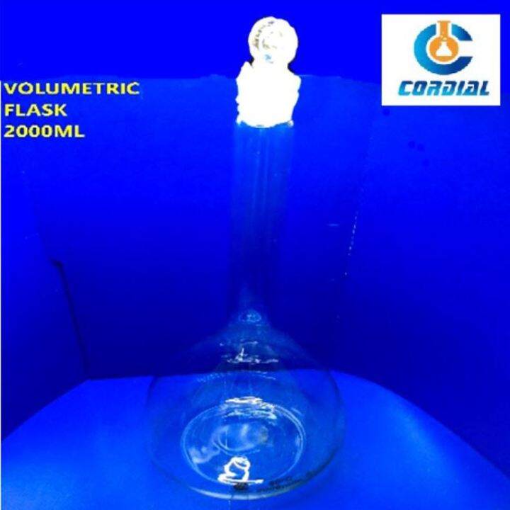 VOLUMETRIC FLASK,GRADE A NEUTRAL GLASS 2000ml Lazada PH