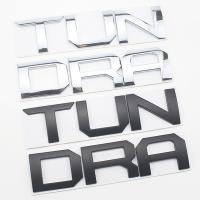 ∋♕卐 For Toyota Tundra Tailgate Logo Letters Emblem Insert Sticker 3D Nameplate Rear Trunk Nameplate Silver Black Auto Accessories