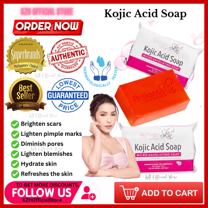 🔥🔥 Brilliant Skin Essentials Kojic Acid Soap Micro-exfoliating For Skin 