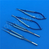 4ชิ้นเซ็ต14ซม. Titanium Microsurgical Instruments Microsurgery Instruments Kit กรรไกรผู้ถือเข็ม Forceps