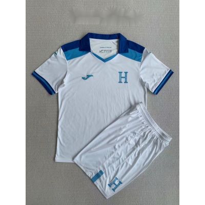 เสื้อกีฬาแขนสั้น ลายทีม Honduras 2023-24 สีขาว สําหรับเด็ก