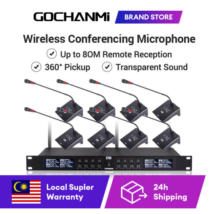 【Malaysia Stock】Wireless Conference Microphone Professional UHF 8 channel Gooseneck Conference