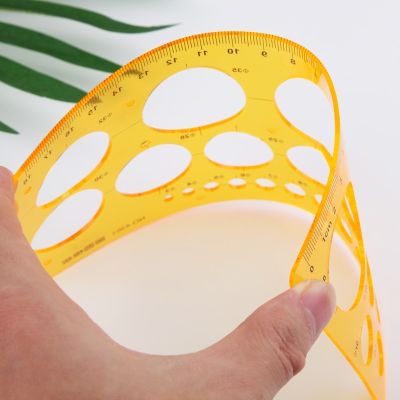 ：“{》 1 Pc K Resin Circles Geometric Template Ruler Stencil Drawing Measuring Tool Students New Design