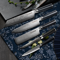 Chef Knife Set VG10 Japanese Damascus Steel Nakiri Kiritsuke Utility Kitchen Knives Cooking Tools Stainless Steel Scabbard ?พร้อมส่ง?มีดทำครัวเหล็กดามัสกัสญี่ปุ่นเครื่องมือทำอาหารสแตนเลส