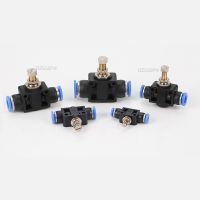 卐 Pneumatic Airflow Regulator 4mm 6mm 8mm 10mm 12mm OD Hose Tube Gas Flow Adjust Valve Connector Fitting Air Speed Control Crane