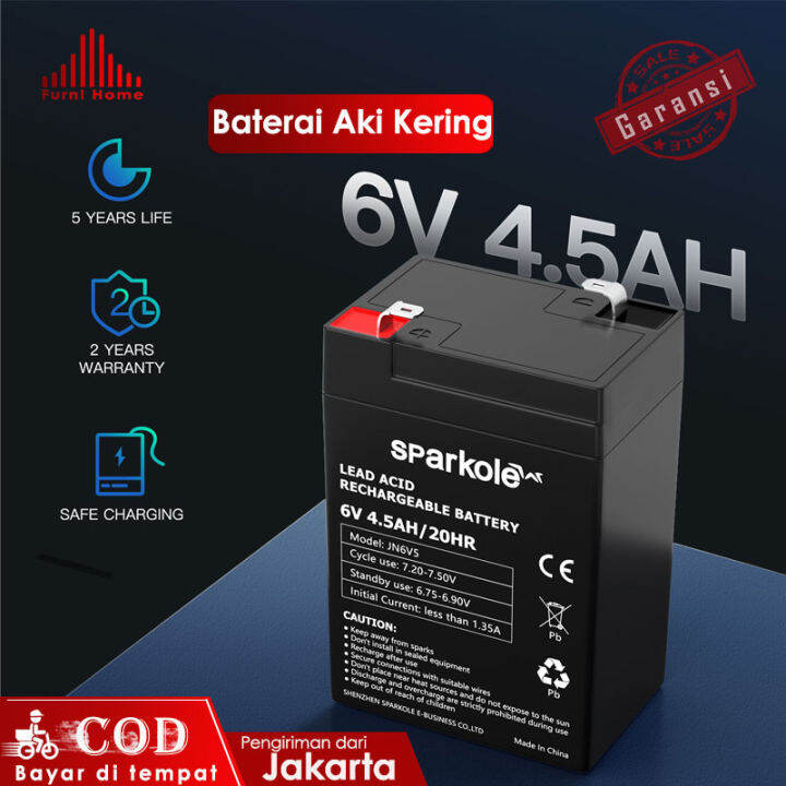 Aki Kering VRLA Emergency MAXSTROM 6V 4Ah 4.5Ah / Aki Kering Aki VRLA