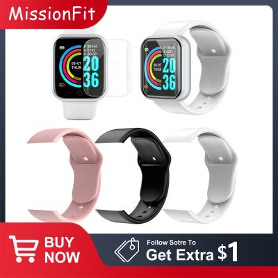 Silicone Strap For Y68 Smart Watch Wrist D20pro Bracelet TPU Clear Hydrogel Protective Film D20 Strap Replacement Accessories