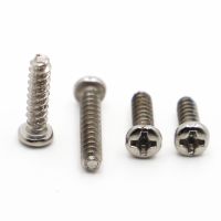 50/100pcs Nickel Mini Small Phillips Pan Cross Round Head Flat Tail Self Tapping Screw M1.4 M1.7 M2 M2.3 M2.6 M3 M4