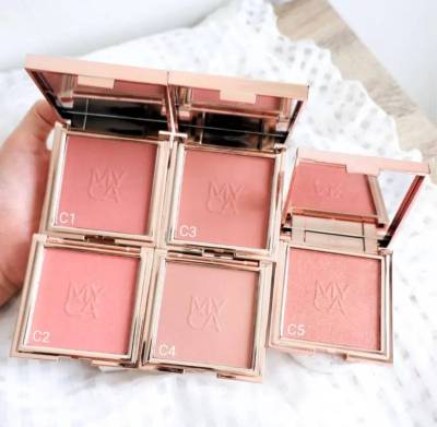 MYCA CHEEKNATURE POWER BLUSH ขนาด 14 g. บลัชออนไมก้า ชีคเนเจอร์ เพาเดอร์ บลัช สีสวยชัดโทนนู้ดธรรมชาติ มีให้เลือก 5 เบอร์