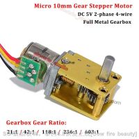 【YF】✽✣  7-type 10MM Speed Reduction Stepper Motor 5V 2-Phase 4-Wire Metal Gearbox Worm Car