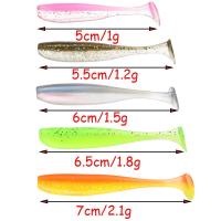 50/100 ชิ้น/กล่องSoft T Tail Paddleหางเหยื่อ 5 ซม.5.5 ซม.6 ซม.7 ซม.,ประดิษฐ์Isca Pesca Wobbler Bass Minnow Lure Silica-Cailine