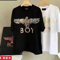 ใหม่ฤดูใบไม้ผลิและฤดูร้อน Boy London นกอินทรีสีบรอนซ์แบบลำลองแขนสั้นเสื้อยืดผ้าฝ้ายผู้ชายและผู้หญิงรุ่นใหม่คู่รักแบบหลวมแขนขนาดใหญ่สั้นสไตล์ใหม่นำเข้ามาใหม่