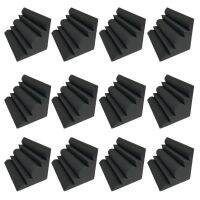 12pcs Corner Acoustic Soundproof Foam High Density Flame Retardant Bass Trap Sound Absorption Wall Padding