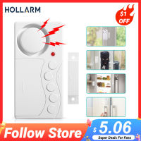 Hollarm เซ็นเซอร์เปิดประตู Wireless Time Delay Door Alarm Anti-Theft Door Window Security Alarm ตู้เย็น Alarm Door Sensor