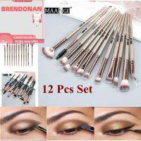 BRENDONAN 12 Pcs ร้อน แต่งหน้า เครื่องสำอาง Applicator เครื่องมือ Blusher แปรงผสมตา คอนทัวร์อายแชโดว์ แปรงอายไลเนอร์