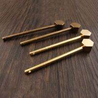 ☏ 6.5CM Brass Straight Pin Bolt Wooden Door Latch Lock Bronze Retro Decro Cabinet Chinese Trunk Box Locking Closure Pin Copper