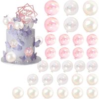 ○ 25pcs Bubble Balls Cake Topper Birthday Wedding Anniversary Party Cake Decorations Mixed Size