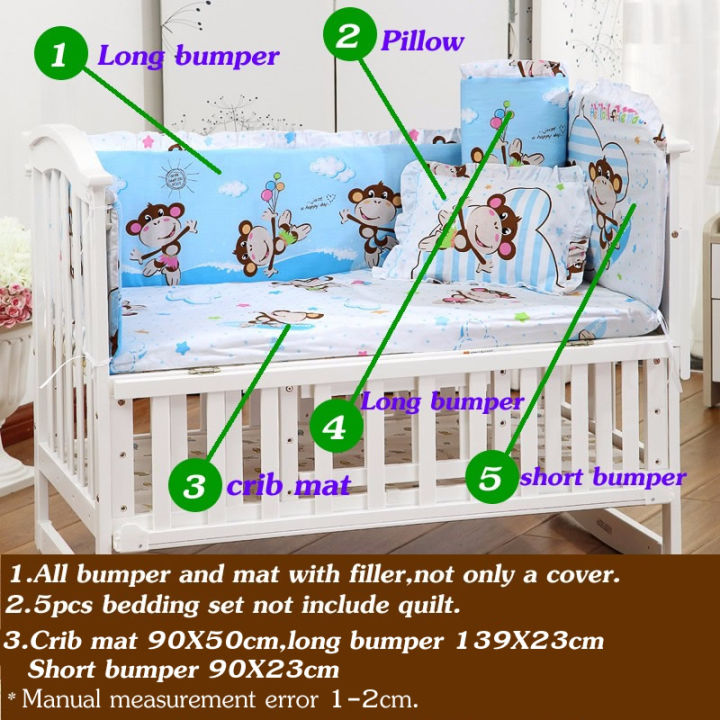 5pcs-newborn-baby-bedding-set-for-girl-boy-baby-crib-bedding-set-baby-crib-bumper-kids-crib-set-baby-bed-bumper-for-90x50cm-crib