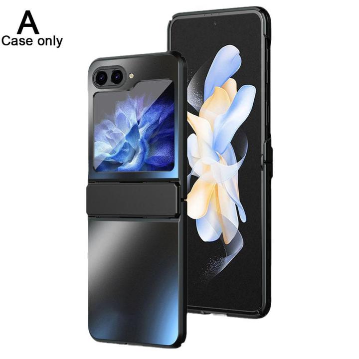 for-samsung-z-flip5-folding-phone-case-all-inclusive-color-solid-shell-protective-hinge-electroplated-light-shell-anti-fall-creative-luxury-d4s6