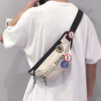 Personalized New Ins Fashion Chest Bag Mens Messenger Bag Small Mens Fashion Brand Shoulder Bag Casual Shoulder Bag Japanese Style Small Waist Bag