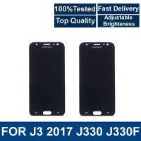 【☊HOT☊】 jing0saf สำหรับ J330 Samsung Galaxy J3 J330f โทรศัพท์อะไหล่ชิ้นส่วนจอสัมผัสแอลซีดีของเครื่องแปลงดิจิทัลด้วยการปรับความสว่าง