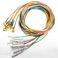 【hot】✉  10pcs Color brain electrode EEG wire conductance 10 starting gold-plated disk mounted wires DIN1.5mm