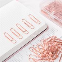 Cute Classic Rose Gold Paper Clip Bookmark Journal Note Decoration Binder Clip Office School Supplies Stationery Set