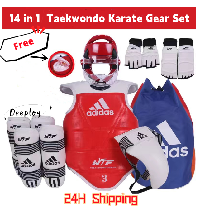 14IN1 Taekwondo Gear Karate Practice Competition Equipment Suit for