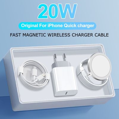Original 20W PD Fast Charger For iPhone 11 13 12 14 Pro Max Magnetic Wireless Charger USB C Cable For X XR XS Max Fast Charging