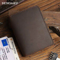 Handmade Genuine Leather Mens Wallet Crocodile Pattern Short Wallet With 4 Credit Card Slots Money Bag