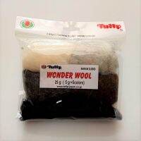 Tulip 5 colours of Wonder wool / เซ็ตใยขนแกะสำหรับงาน needle felting ขนาด 25 กรัม 5 สี x 5 กรัม แบรนด์ Tulip จากประเทศญี่ปุ่น (TMix100)