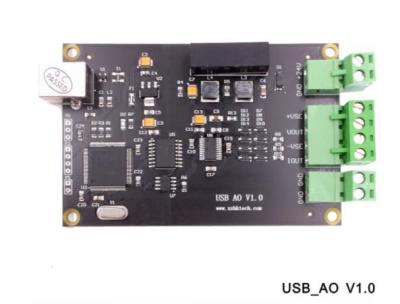 USB DAQ 1ช่องอนาล็อกเอาท์พุท90khzs 16บิตคณะกรรมการ, DA AO 0-10โวลต์4-20mA การเขียนโปรแกรม C LabVIEW MATLAB Windows ลินุกซ์