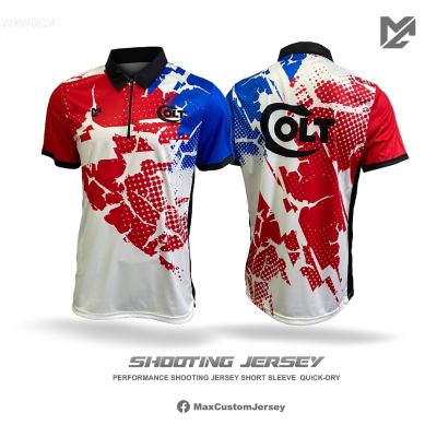 Fashion New Summer 2023 Shooting Shirt Jersey Polo Zippered Collar Custom printed，Size:XS-6XL Contact seller for personalized customization of name and logo high-quality