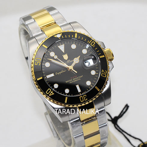 นาฬิกา-olym-pianus-automatic-submariner-sapphire-899832ag-423-สองกษัตริย์-เซรามิคดำ