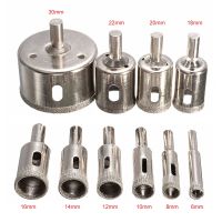 10PCS/Set Diamond Glass Drill Bit 6mm-30mm Core Use For Glass Marble Ceramic Tile Hole Saw Cutter Opener Drilling Tool Accessory