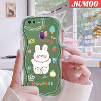 เคส JIUMOO สำหรับ OPPO F9 F9 Pro U1 Realme A7x 2 Pro ลายการ์ตูนกระต่ายโชคดีดีไซน์ใหม่เนื้อครีมขอบคลื่นนุ่มเคสมือถือกันกระแทกแบบใสโปร่งใสลายกล้องถ่ายรูปเรียบง่ายอ่อนโยนฝาครอบป้องกัน