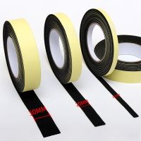 5 Meters Black Self-adhesive EVA Sponge Strip Strong Single Sided Adhesive Window Door Anti-collision Soundproof Foam Seal Strip Adhesives Tape