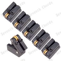 WK-A Set 6 Pcs Black Headless Guitar Bridge Accessories String Roller Saddle