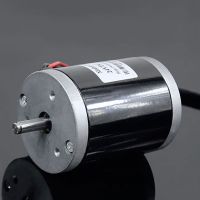 24V 120W 3500rpm High Torque DC Motor Low Noise Double Ball Bearing Carbon Brush Motor for Mini Bead Lathe Machine Shaft Dia 8mm