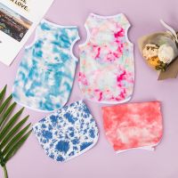 Cute Summer Dog Clothes Tie-dye Suspender Dress Dog Vest Puppy Chihuahua Yorkshire Clothes for Small Medium Cat Pets Clothing