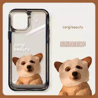 Cute Corgi Cartoon Case Compatible for IPhone 14 13 12 Pro Max 11 Soft Phone Casing Transparent TPU Silicone Shockproof Clear Cover Protector