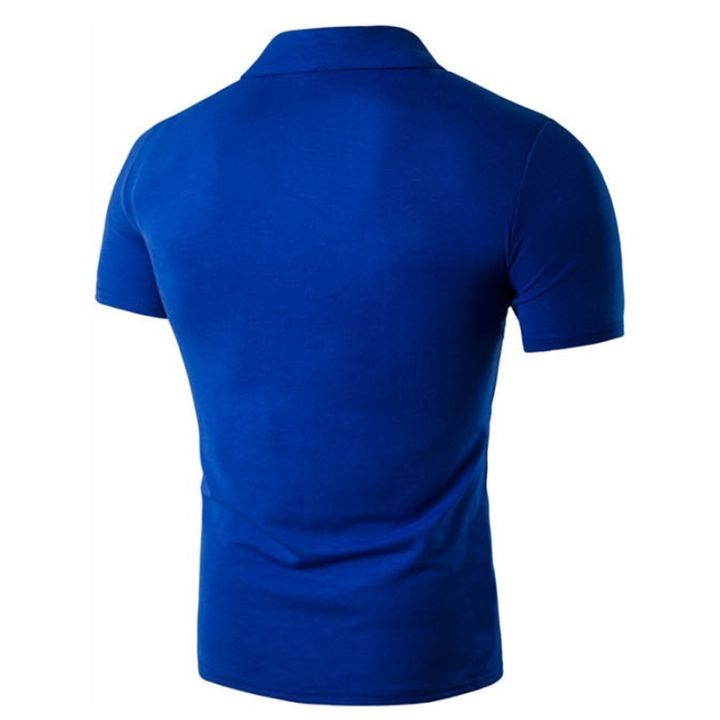 เสื้อโปโลสำหรับผู้ชายชุดทางการเดรสคอปกแขนสั้นผู้ชายสำหรับฤดูร้อนพิมพ์เสื้อโปโล-comfort-บาง