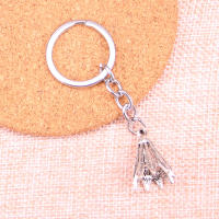 20pcs badminton shuttlecock Keychain 24*16mm Pendants Car Key Chain Ring Holder Keyring Souvenir Jewelry Gift