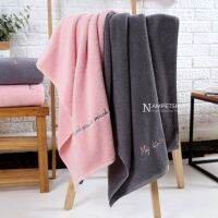 (สินค้าคุณภาพดีมาก) BOTTERYBARN ผ้าเช็ดตัวปักตัวอักษร 100% Cotton Bath Towel แบบหนา 500 grams.