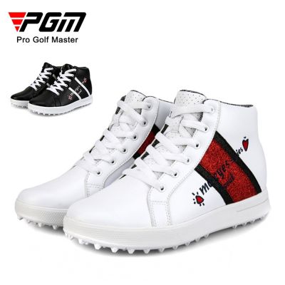 PGM Golf Shoes Ladies Patent Spikes High Top Inner Increase Waterproof Non-slip Factory Direct Wholesale golf