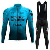 HUUB Team Cycling Jersey Set 2022 Man Autumn MTB Race Cycling Clothing Long Sleeve Ropa Ciclismo Outdoor Riding Bike Uniform