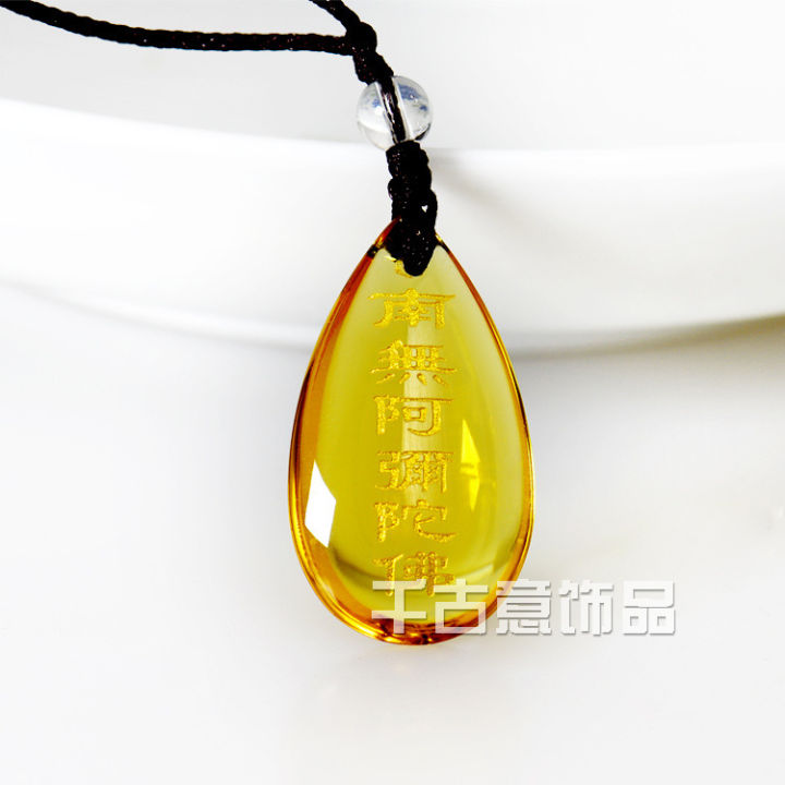 authentic-store-พุทธจี้-nammo-amitabha-หกตัวละครชื่อหยดน้ำขนาดใหญ่สร้อยคอสีทองจี้-amulet-พระพุทธรูปทิเบต