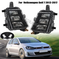 LED ไฟตัดหมอกสำหรับ VW G Olf 7 A7 MK7 GTI GTD 2013 2014 2015 2016 2017ไฟหน้ารถด้านหน้า LED DRL ไฟตัดหมอกอุปกรณ์เสริมในรถยนต์