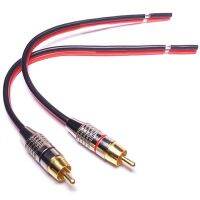 Speaker Cables to RCA Plugs Adapter 2-Channel (1 Foot)